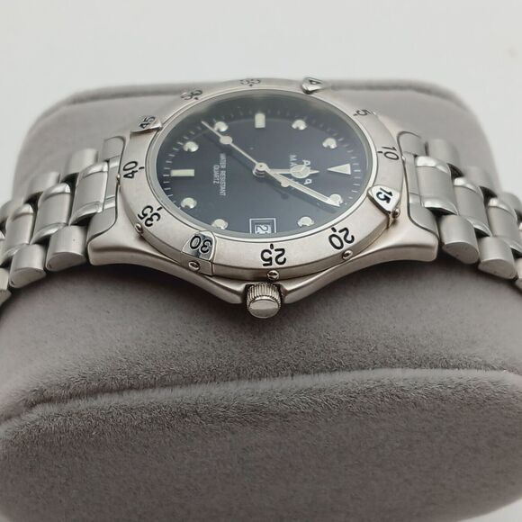 AVIA MARINER Watch QUARTZ BLACK DIAL 167602 JAPAN MEN\'S New Battery Vtg main image 4